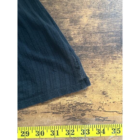 Time Tru Blouse Top Black XL Large Relaxed fit Soft Pleats Flutter Sleeve Boho - Picture 4 of 9